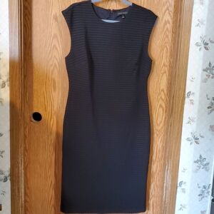 Banana Republic vertical stripe sheath dress polyester blend size 12